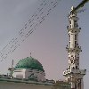 The green domes of Mecca Saudi Arabia